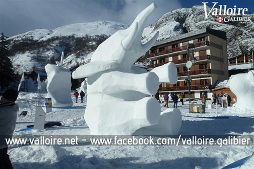 Concours de sculpture sur neige à Valloire